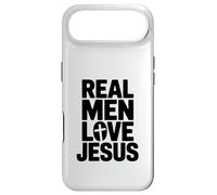 Carcasa para iPhone Air Los Hombres de Verdad aman a Jesús Fe Cristiana Humor