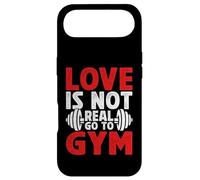 Carcasa para iPhone Air Love is Not Real Go to Gym Fitness Humor para Amantes del Gimnasio