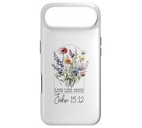 Carcasa para iPhone Air Love Like Jesus Juan 15:12 Verso de la Biblia Flor Jesús