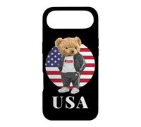Carcasa para iPhone Air Love Yourself, Cool Illustration Teddy Bear with USA Flag