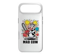 Carcasa para iPhone Air Mad Vaca Vaca Lleva una Motosierra. Caos Funny Chainsaw Crazy