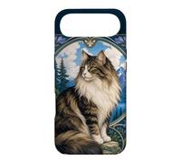 Carcasa para iPhone Air Majestic Gato de Pelo Largo Art Nouveau Mountain