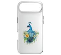 Carcasa para iPhone Air Majestuoso pájaro Pavo Real con Vibrante Arte Floral en Acuarela