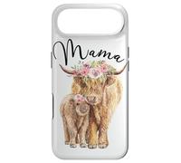 Carcasa para iPhone Air Mama Highland Cow with Baby Calf Floral Mom Mother's Day