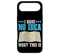 Carcasa para iPhone Air Mapa de Papel Retro con Texto en inglés I Have No Idea What This Is Funny Saying