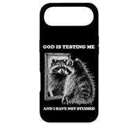 Carcasa para iPhone Air Mapache, el Señor/Dios me está probando y no he estudiado