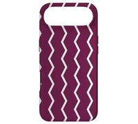 Carcasa para iPhone Air Maroon White Zigzag Qatar Color Arabic Language Doha Pattern