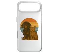 Carcasa para iPhone Air Mejores Amigos de Dachshund Cat Retro Sunset Pet