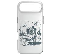 Carcasa para iPhone Air Meme Divertido de Perro Pug Cowboy UFO Western
