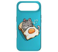 Carcasa para iPhone Air Mens Women Kid Kawaii Egg Toast Napping Gray Tabby Cat Lover