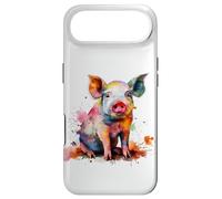 Carcasa para iPhone Air Mens Womens Girls Colorful Paint Splash Cute Show Pig Lover