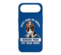 Carcasa para iPhone Air Mens Womens Humans Hurt My Head Happy Basset Hound Lover