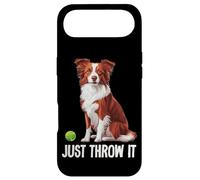 Carcasa para iPhone Air Mens Womens Kids Cute Just Throw It Red Border Collie Lover