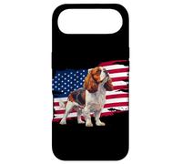 Carcasa para iPhone Air Mens Womens USA Flag American 4th July Cavalier Dog Mom