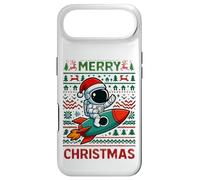 Carcasa para iPhone Air Merry Ugly Christmas Funny Santa Astronaut Riding Rocket