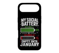 Carcasa para iPhone Air Mi batería Social vacía hasta enero Navidad Divertida