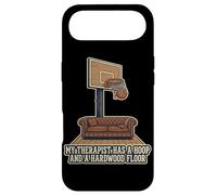 Carcasa para iPhone Air Mi Terapeuta Tiene un aro y un Piso de Madera de Baloncesto