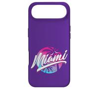 Carcasa para iPhone Air Miami Florida - Pink Purple Blue Sunset - Palmera y pájaros