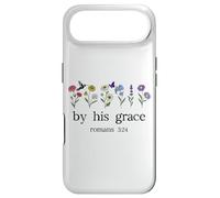 Carcasa para iPhone Air Minimalist Christian by His Grace Romans 3:24 Bible Verse
