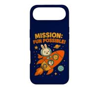 Carcasa para iPhone Air Misión Divertida Posible: Lindo Conejito Astronauta y tripulación Espacial