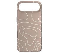 Carcasa para iPhone Air Modern Line Art Abstract Circles Pattern Beige Light Brown