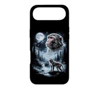 Carcasa para iPhone Air Mono Aullando a la Luna 90's Retro Safari Animal