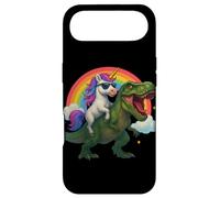 Carcasa para iPhone Air Montando Unicornios, tiranos, míticos, prehistóricos, Rainbow Trex para niños