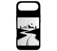 Carcasa para iPhone Air Mountain Road Night Sky Wanderlust Biker Diseño Gráfico