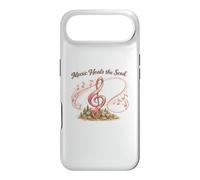 Carcasa para iPhone Air Music Heals The Soul de Mujer con cáncer con Cinta Rosa