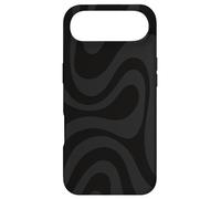 Carcasa para iPhone Air Negro Gris Remolino Líquido Rayas Líneas Retro Groovy70s 80s