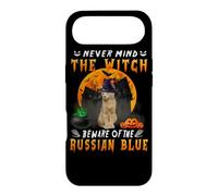 Carcasa para iPhone Air Never Mind The Witch Beware of Russian Blue Cat Halloween