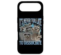 Carcasa para iPhone Air Never Too Late Disociate Funny Raccoon Meme Bootleg Gráfico