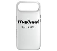 Carcasa para iPhone Air Newlywed Marriage Quote Minimalist Simple Husband EST 2026
