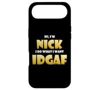 Carcasa para iPhone Air Nick Costume Idgaf Meme Personalized First Name Nick Jokes