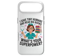 Carcasa para iPhone Air Nicu Nurse Saves Tiny Humans Lee Big Books Book Lover