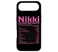 Carcasa para iPhone Air Nikki Nombre Nutrición Datos Personalizados Mujeres Niña Rosa Lindo