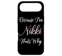 Carcasa para iPhone Air Nikki Nombre Personalizado Mujer Linda Rosa Chica Regalo Personalizado