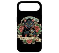 Carcasa para iPhone Air Nine Lives Club Grim Reaper Cat Retro Tatuaje Humor Oscuro