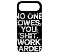 Carcasa para iPhone Air NO One Owes You Shit Work Harder Frase Motivación Glitch
