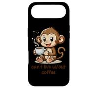 Carcasa para iPhone Air No se Puede Vivir Wout café Lindo Mono Dibujos Animados