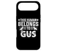 Carcasa para iPhone Air Nombre de Perro Gus Regalo Personalizado This Human Belongs To a Dog