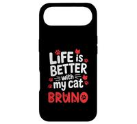 Carcasa para iPhone Air Nombre del Gato Bruno La Vida es Mejor con mi Gato Bruno