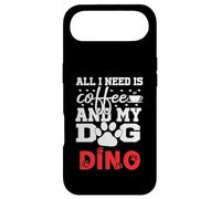 Carcasa para iPhone Air Nombre del Perro Dino All In Need Is Coffee My Dog Named Dino