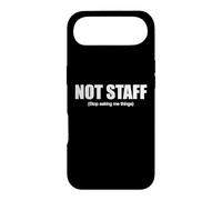 Carcasa para iPhone Air 'Not Staff. Stop Asking Me Things'. Divertido diseño de Barman
