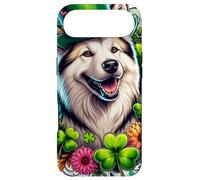 Carcasa para iPhone Air Obra de Arte del Día de San Patricio de un Perro Esquimal Canadiense