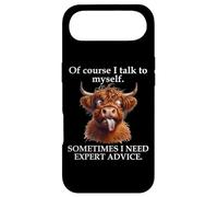 Carcasa para iPhone Air of Course I Talk to Myself Sign,Boss Work Funny Highland Cow