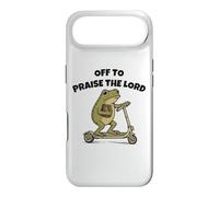 Carcasa para iPhone Air Off to Praise The Lord Funny Christian Meme Frog Humor