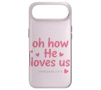 Carcasa para iPhone Air Oh How He Loves Us Efesios Fe Cristiana Versículo de la Biblia