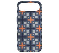 Carcasa para iPhone Air Orange Slate Grey Plus Industrial Urban Mosaic Pattern