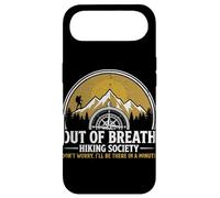 Carcasa para iPhone Air out of Breath Hiking Society Funny Vintage Senderismo Al Aire Libre